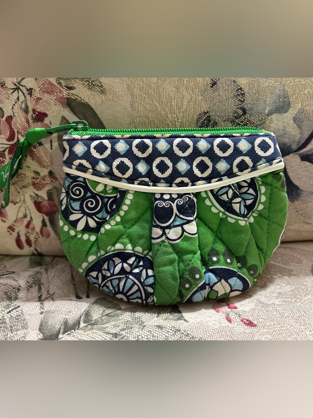 Vera Bradley Paisley Green Coin Purse